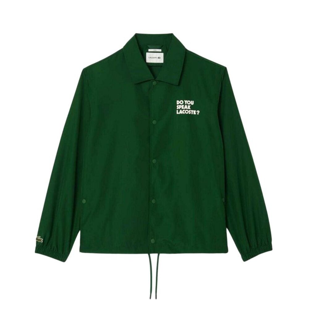 Lacoste Mens Showerproof Coach Jacket / Green